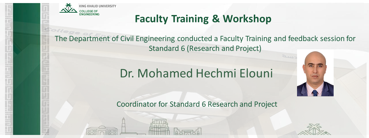 Faculty Training and feedback session for Standard 6 (Research and Project)