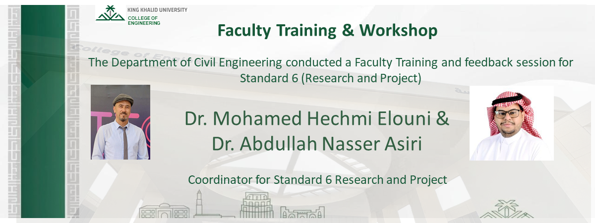 Faculty Training and feedback session for Standard 6 (Research and Project)